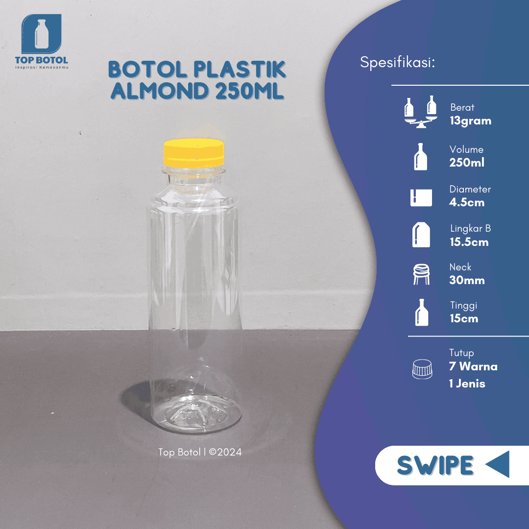 Botol Kemasan 250 ml Berkualitas Harga Kompetitif, WA 0819 0590 3644