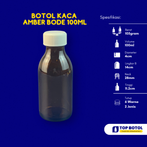 BOTOL COKLAT BODE 100ML BARU