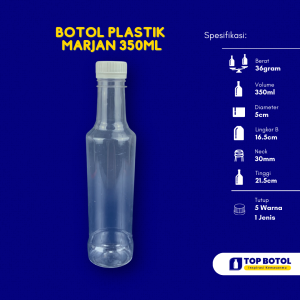 MARJAN PLASTIK 350ML TUTUP AQUA
