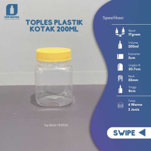 JAR KOTAK 200 ML PLASTIK (TRM) (SP)