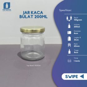 Lp-Jar Kaca 200ml Baru