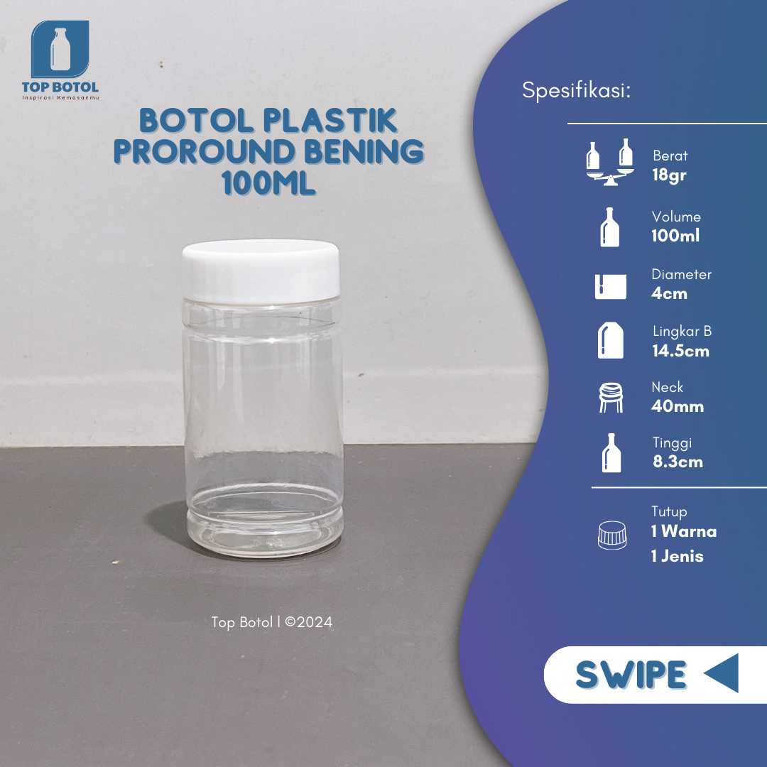 Botol Plastik Kemasan 100 ml Langsung dari Pabrik, Harga Lebih Hemat WA 0819 0590 3644